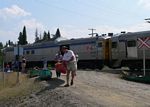 Leaving Train at Biscotasing
